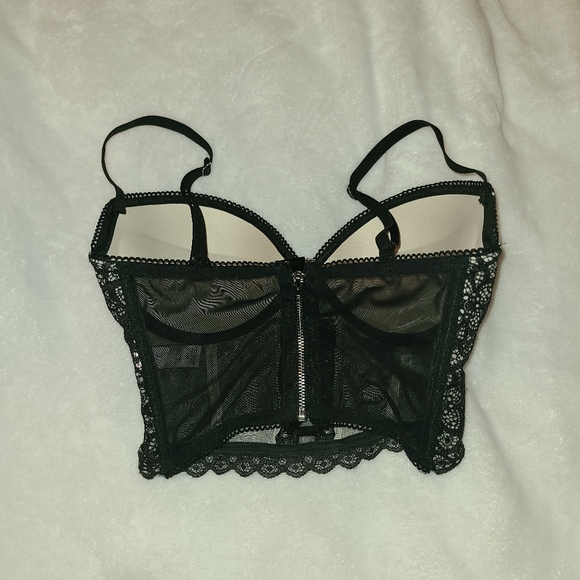 Victoria's Secret Black Lace Corset Bra - Picture 2 of 3